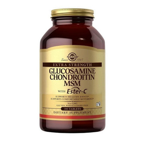 Solgar, Extra Strength Glucosamine Chondroitin MSM with Ester-C, 180 Tabs