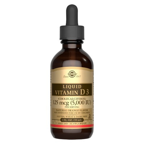 Solgar, Liquid Vitamin D3 (Cholecalciferol), 5000 IU, Natural Orange Flavor 2 oz