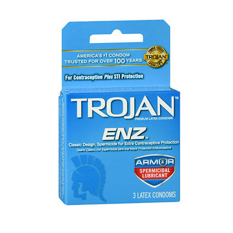 Trojan, Vertical Armor Spermicidal Lubricant Condoms ENZ, 3 each