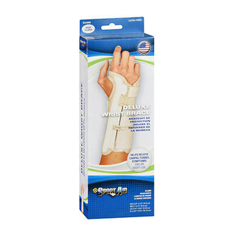 Scott Specialties, Sportaid Wrist Brace Deluxe Right, Beige X-Large 1 each