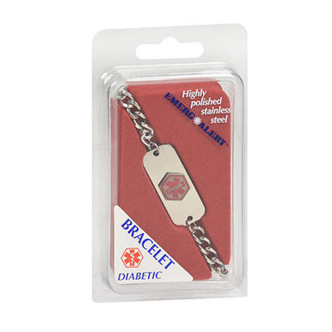 Emerg Alert, Emergency Medical Identification Bracelet For Diabetic, 1 each
