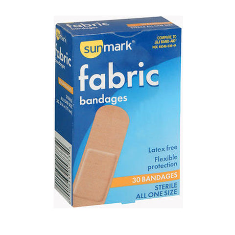Sunmark, Fabric Bandages, All One Size 30 each