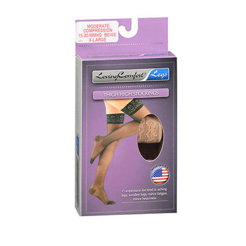 Scott Specialties, Stockings Thigh High 10-20 Beige Extra Large, 10-20 LCE BEIGE KPP, X-LARGE 1 each