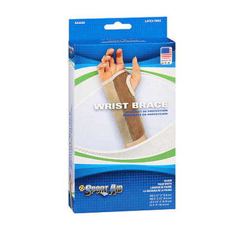 Sport Aid, Sportaid Wrist Brace Palm Stay, Beige Right Medium 1 each