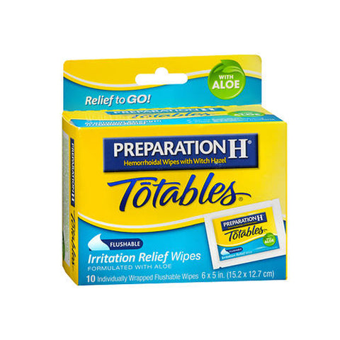 Preparation H, Hemorrhoidal Wipes With Witch Hazel Flushable Wipes, 10 each
