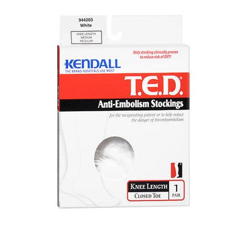 T.E.D, Anti-Embolism Stockings Knee Length, Medium White 1 each