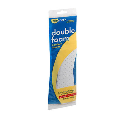 Sunmark, Double Foam Comfort Insoles Women's, 1 each