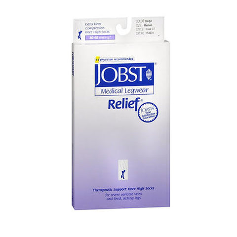 Jobst, Relief Knee High Extra Firm Compression Beige, Medium each
