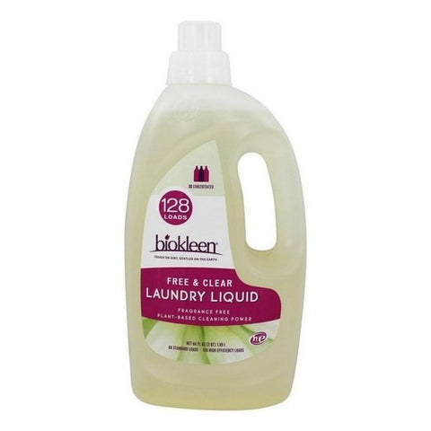 Bio Kleen, Laundry Liquid Free And Clear Fragrance Free, 64 Oz