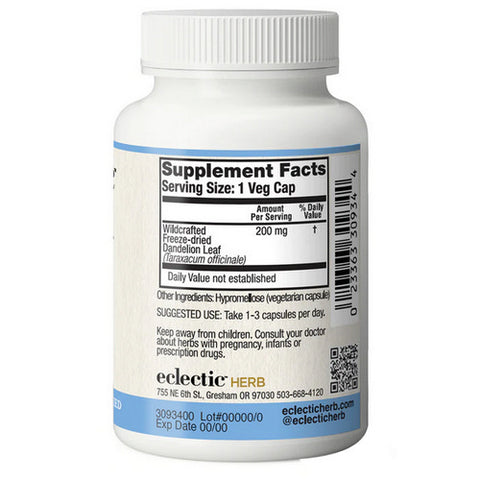 Eclectic Herb, Dandelion Leaf, 90 Caps