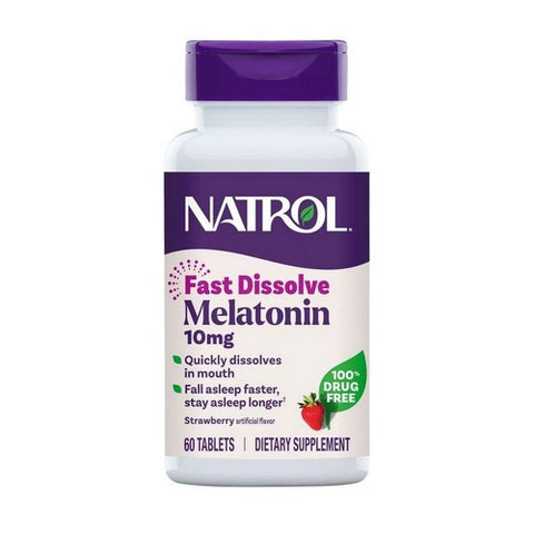 Natrol, Fast Dissolve Melatonin, 10 Mg, 60 Count