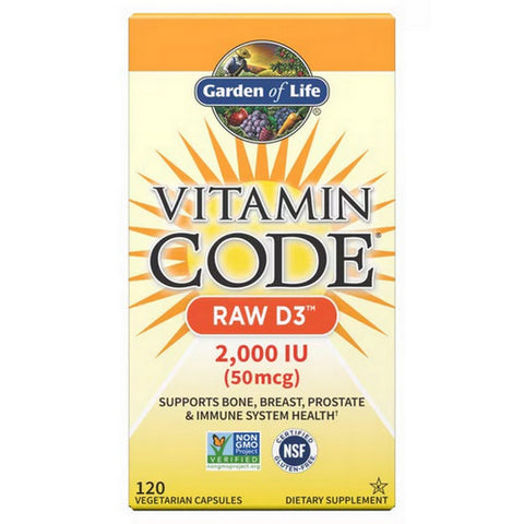 Garden of Life, Vitamin Code RAW D3, 5000 iu, 120 Veg Caps