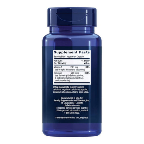 Life Extension, Super Selenium Complex And Vitamin E, 200 Mcg, 100 Veg Caps