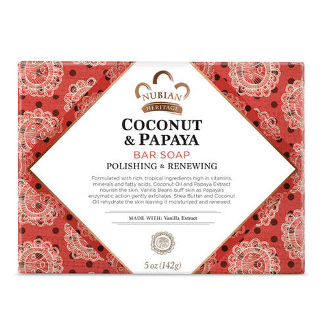 Nubian Heritage, Bar Soap Coconut And Papaya, 5 Oz