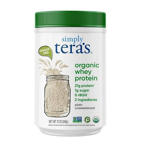 Tera's Whey, Organic Whey Protein Unsweetened, Plain 12 oz