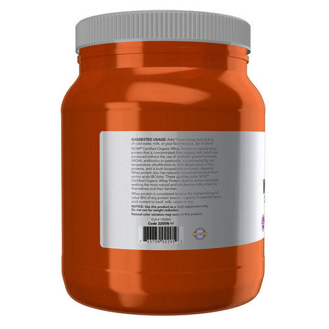 Now Foods, Organic Whey Protein, Natural Unflavored 1 LB Now Foods