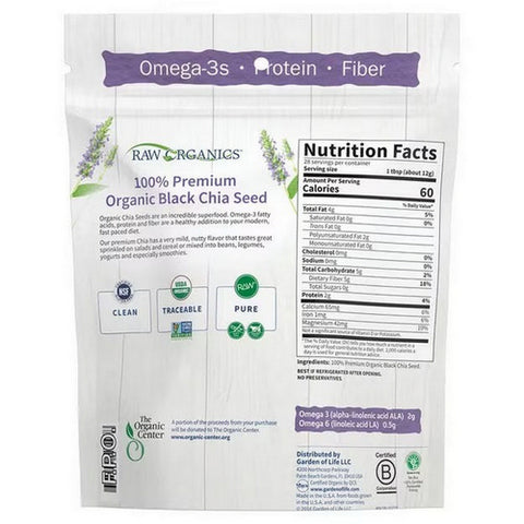 Garden of Life, RAW Organics Organic Chia Seeds, 12 Oz