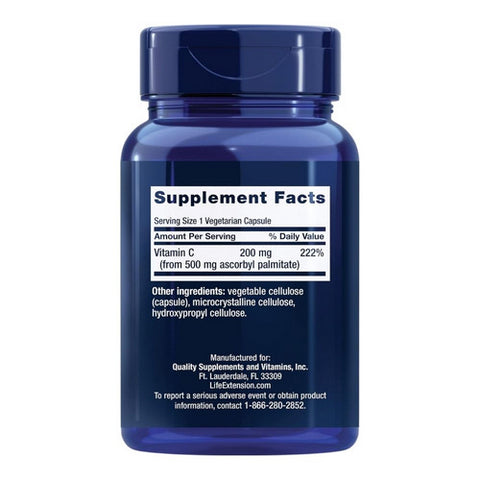 Life Extension, Ascorbyl Palmitate, 500 mg, 100 Vcaps