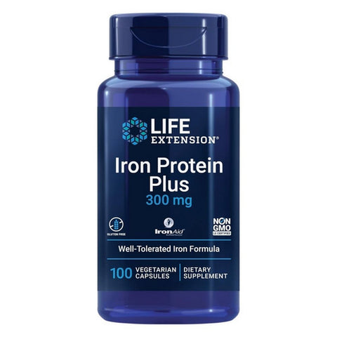 Life Extension, Iron Protein Plus, 300 mg, 100 Vcaps