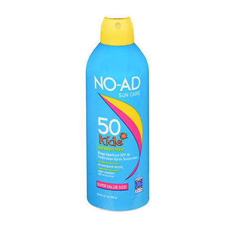 No-Ad, Kids Continuous Spray Sunscreen SPF 50, 10 oz