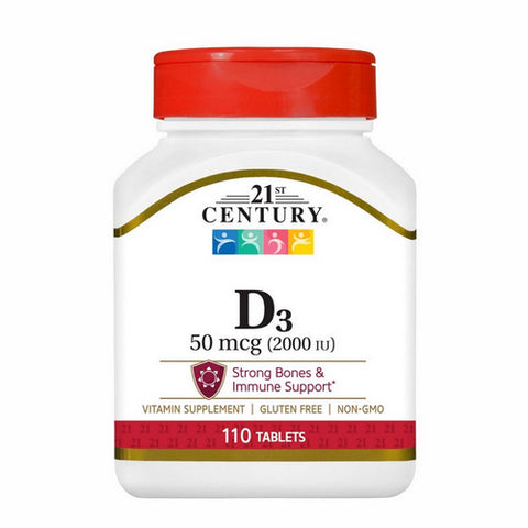 21st Century, Vitamin D3, 2000 IU, 110 Tablets
