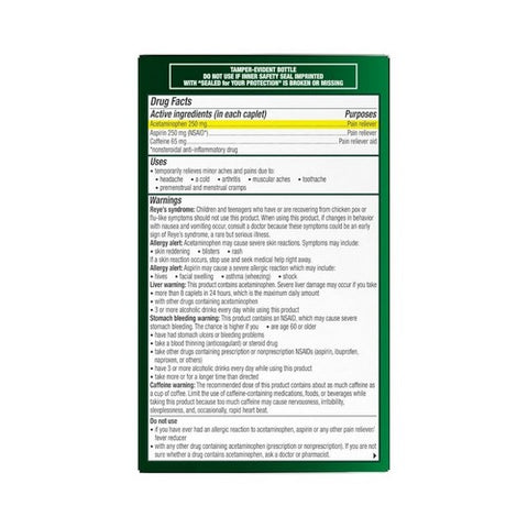 Novartis Consm Hlth Inc, Excedrin Extra Strength, 200 caps