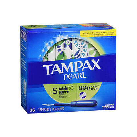 Tampax, Pearl Tampons with Plastic Applicators, Super Unscented 36 Each