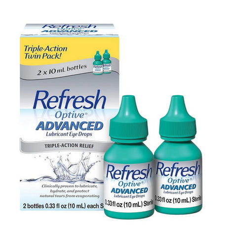 Refresh, Optive Advanced Lubricant Eye Drops, 0.66 oz