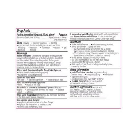 Pepto-Bismol, Bismuth Subsalicylate Liquid Cherry, 12 Oz Pepto-Bismol