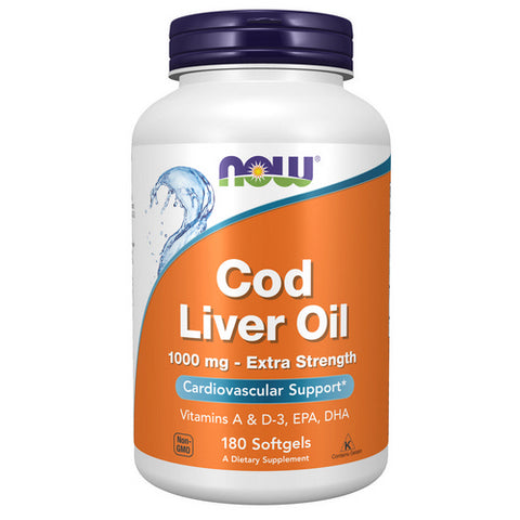 Now Foods, Cod Liver Oil, 1000 mg, 180 SoftGels