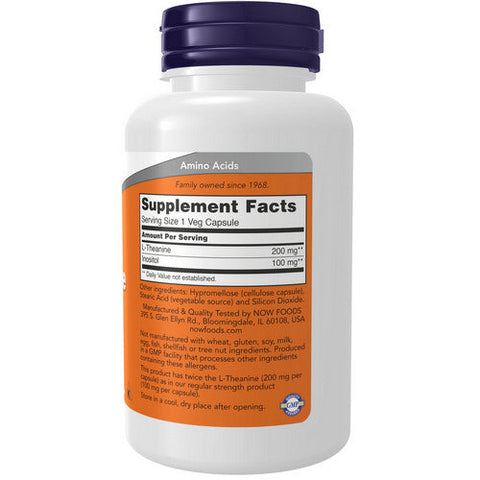 Now Foods, L-Theanine, 120 Vcaps