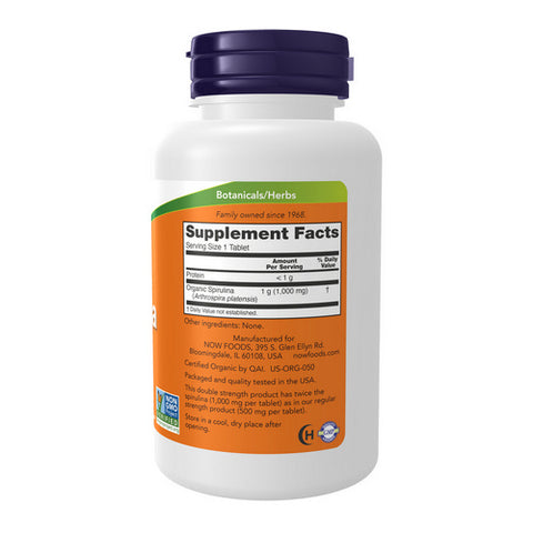 Now Foods, Organic Spirulina, 1000 mg, 120 Tabs