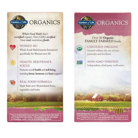 Garden of Life, Organics Women's 40 Plus Multi, 120 Tabs