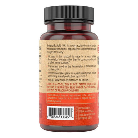 Deva Vegan Vitamins, Vegan Hyaluronic Acid, 100 Mg, 90 Tab Deva Vegan Vitamins