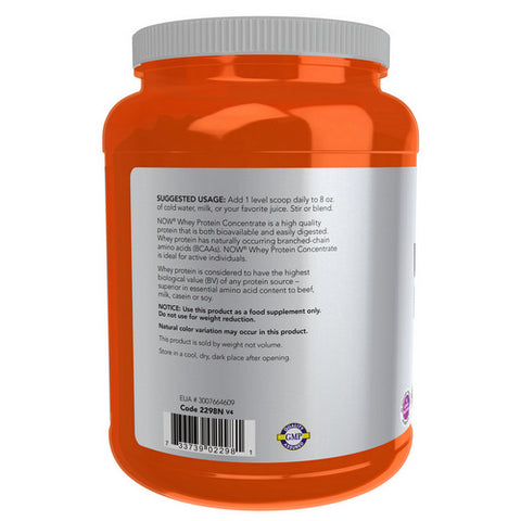 Now Foods, Whey Protein Concentrate, Unflavored 1.5 lbs