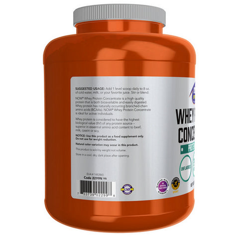 Now Foods, Whey Protein Concentrate, Unflavored 5 lbs