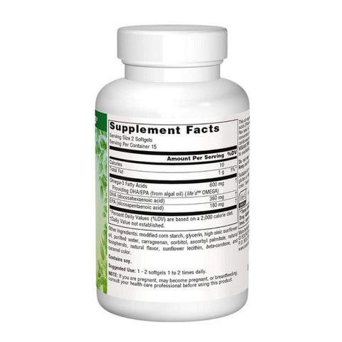 Source Naturals, Vegan True Omega-3s, 300 mg, 30 Softgels