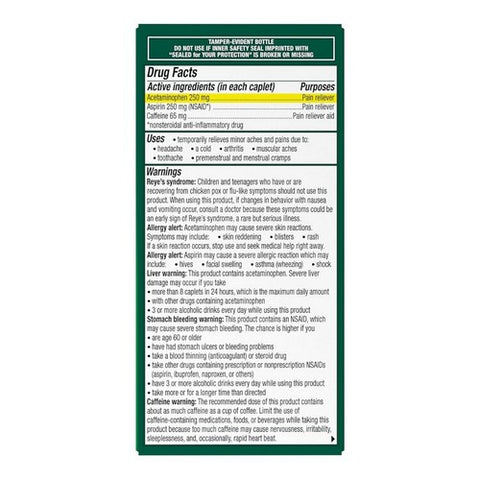 Novartis Consm Hlth Inc, Excedrin Extra Strength Caplets, 100 Caps