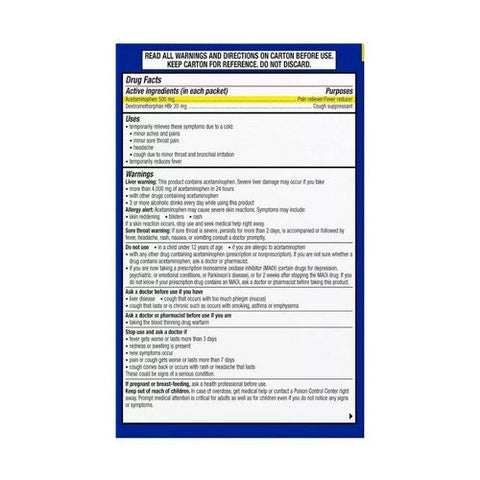 Theraflu, Multi-Symptom Severe Cold Packets Green Tea & Honey Lemon Flavors, 6 Each Theraflu