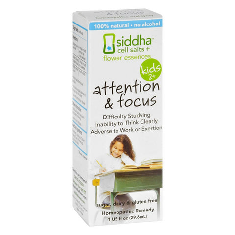 Sidda Flower Essences, Attention & Focus For Kids, 1 Oz