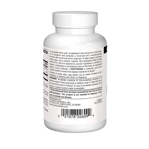 Source Naturals, L-Tryptophan with Vitamin B-6, 1000 mg, 60 Tabs