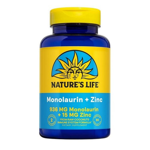 Health From The Sun, Monolaurin + Zinc, 1,000 mg, 90 Caps
