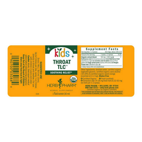 Herb Pharm, Kids Throat TLC, 1 fl oz