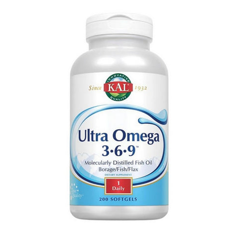 Kal, Ultra Omega 3-6-9, 200 Softgels