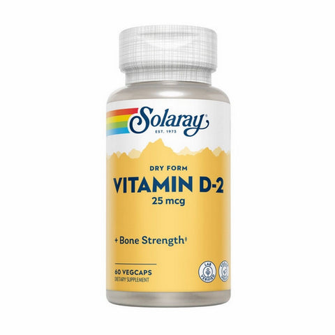 Solaray, Dry Form Vitamin D-2, 1,000 IU, 60 Caps