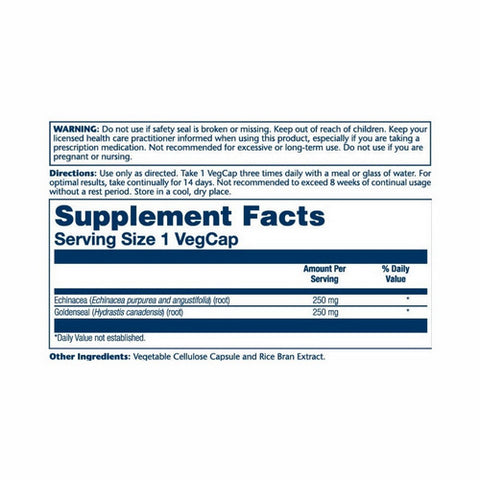 Solaray, Echinacea  Goldenseal, 500 mg, 100 Caps