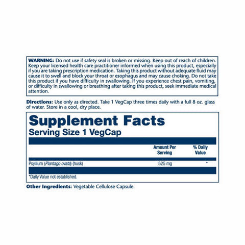 Solaray, Psyllium Husk, 525 mg, 100 Caps