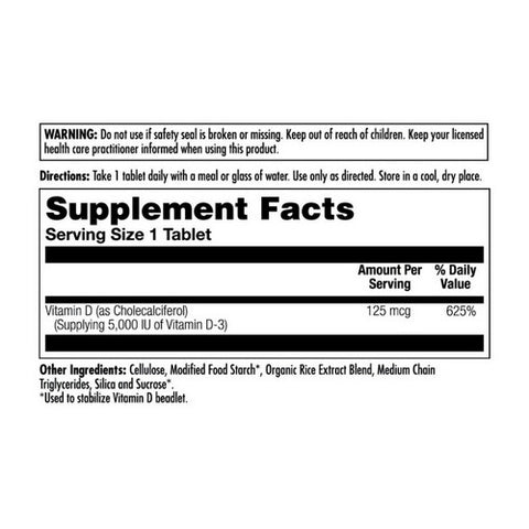 Kal, Ultra D-3, 5,000 IU, 60 Tabs