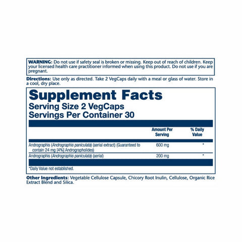 Solaray, Andrographis Aerial Extract, 60 Caps
