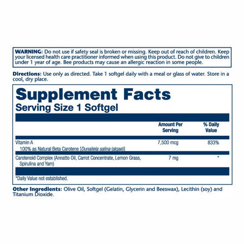 Solaray, Food Carotene, 75,000 Mcg, 50 Softgels